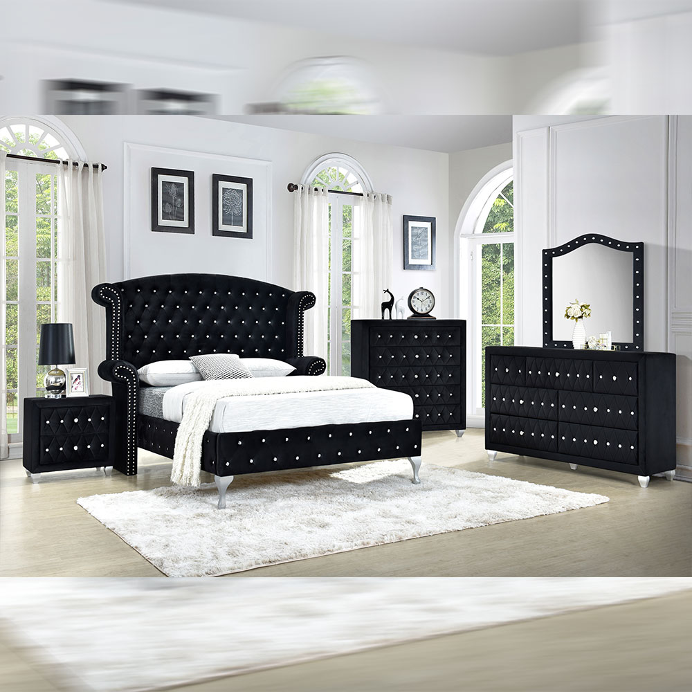 reeko-furniture-wholesale-model-b209-bedroom-set-black
